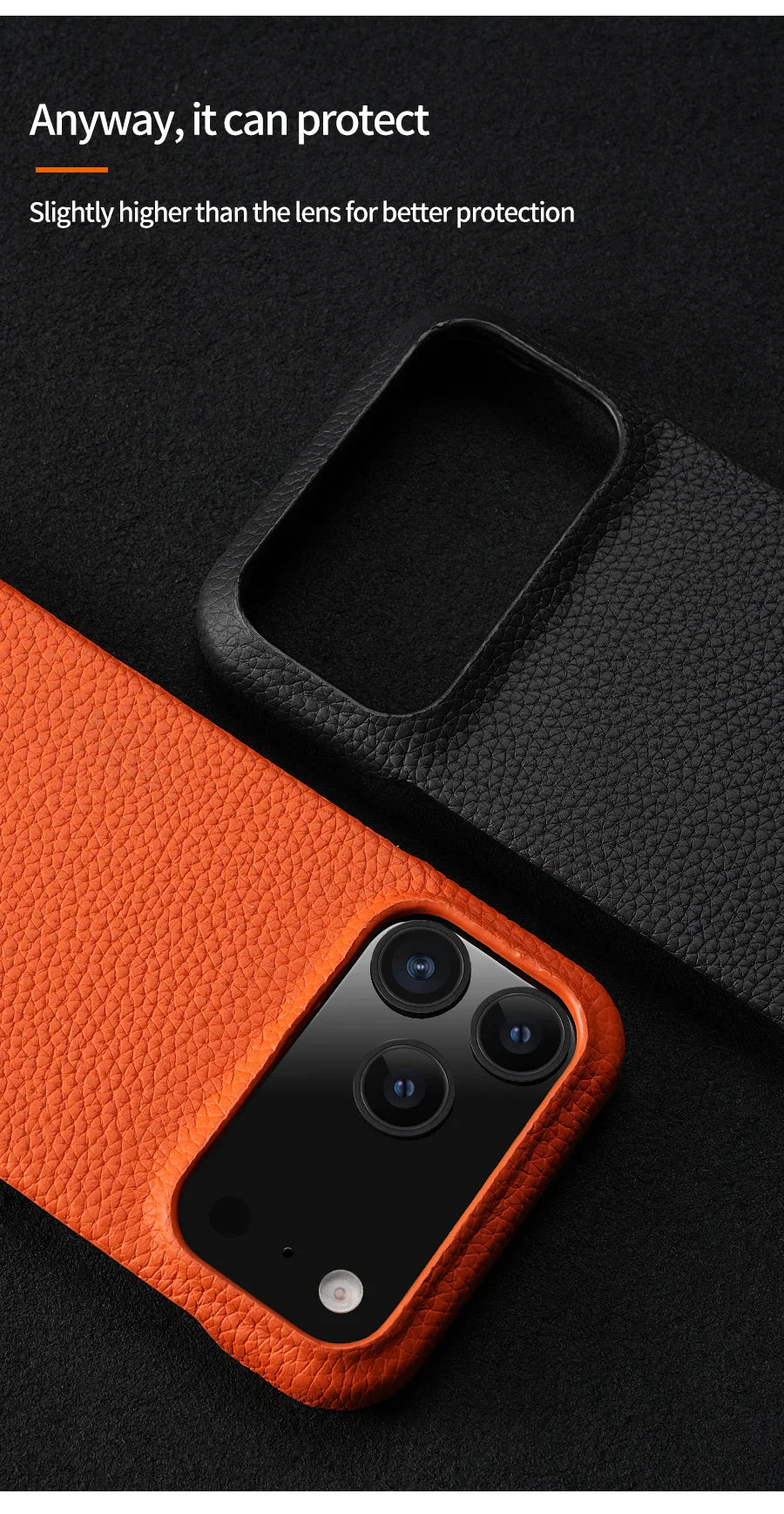 Magsafe Case for iPhone 17 Air 15 16 Pro Max 17Pro Lychee Natural Cowhide Leather Magnetic Protector Luxury Phone Back Cover