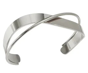 Stainless Steel Inlaid Zircon Bangle Round Bracelets