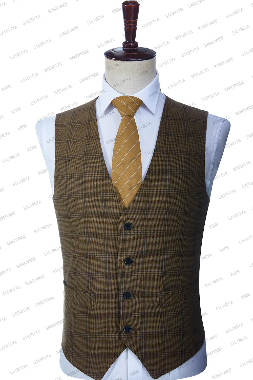 Mens Beach Wedding attire: Men Suits Double Breasted Summer Slim Fit Brown Linen