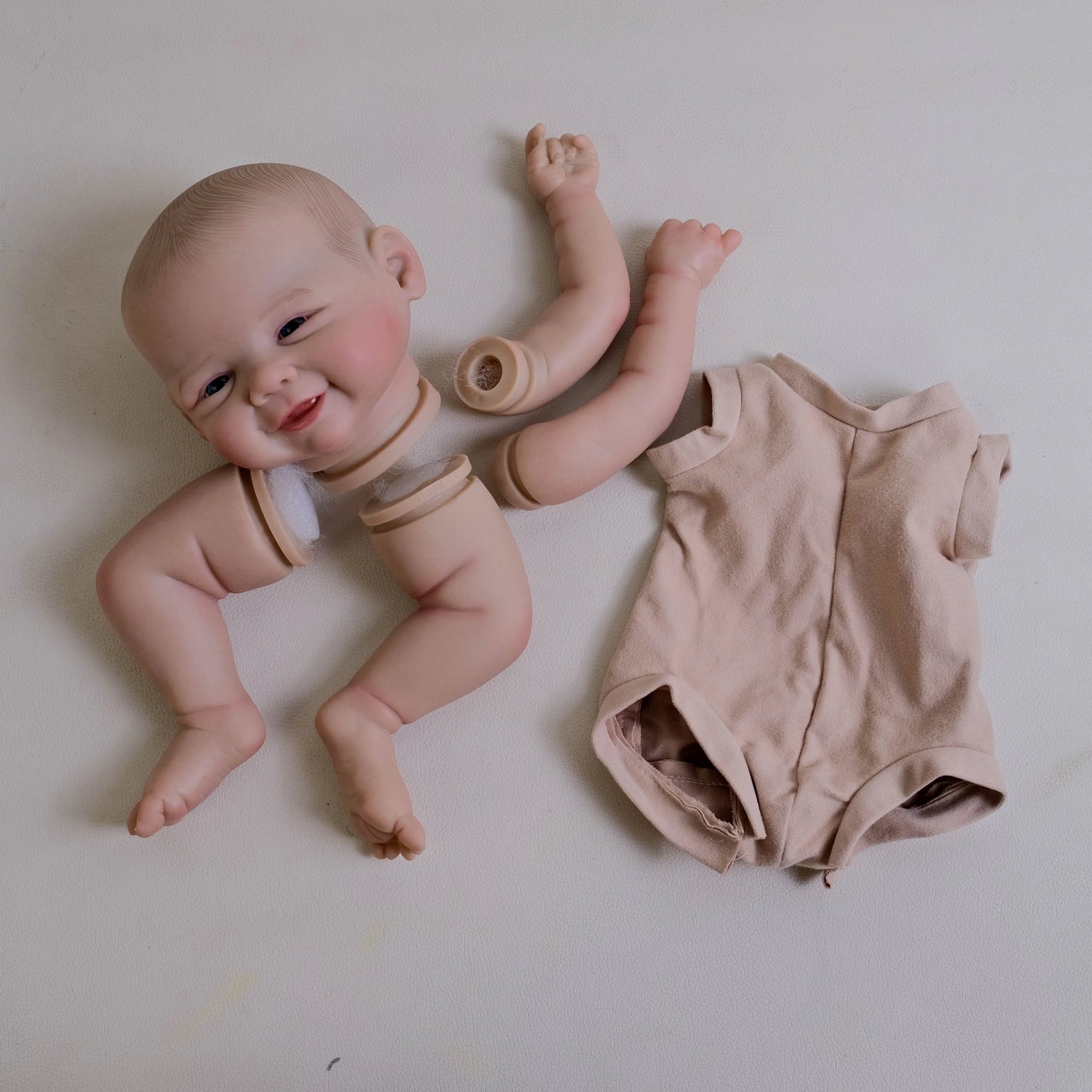 19 Inch Vivienne Lifelike Reborn Doll Kit NPK Already Painted Finished DIY Parts with Cloth Body for Collectors