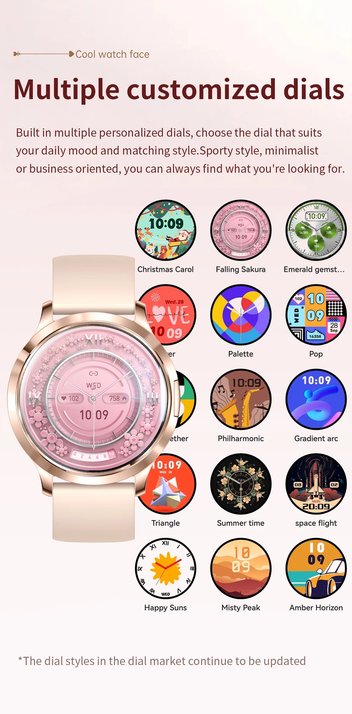 LIGE 2025 New Smart Watch For Women AMOLED HD Screen Watches IP68 Waterproof Heart Rate Monitor Ladies Utra-thin Smartwatch