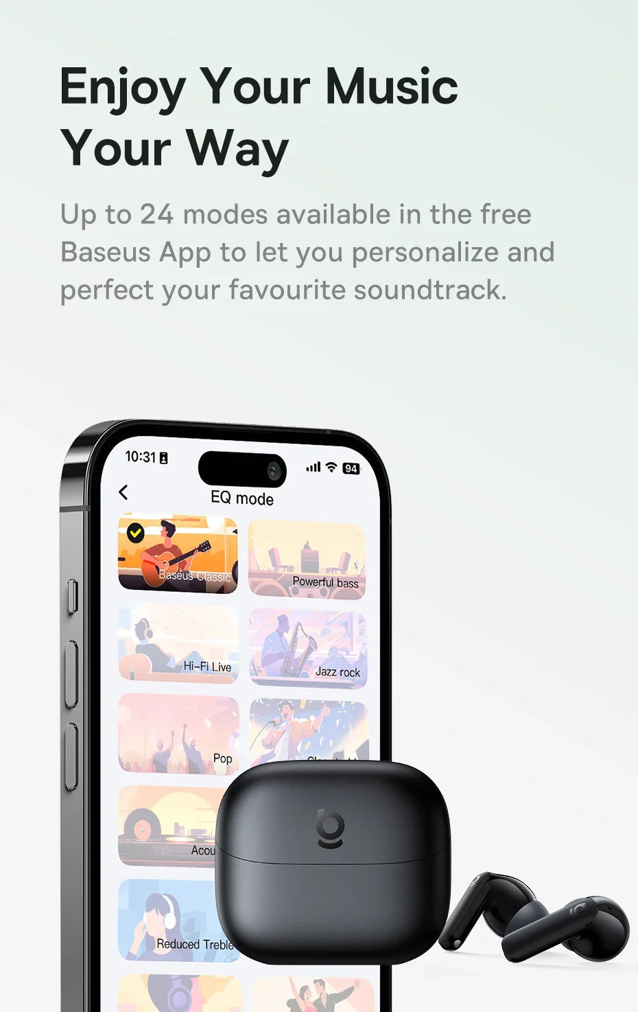Baseus Bass EP10/BP1 NC -43dB Noise Cancelling ANC True Wireless Earbuds Bluetooth 6.0 In-Ear Wireless Earphones 4-Mics Ear buds