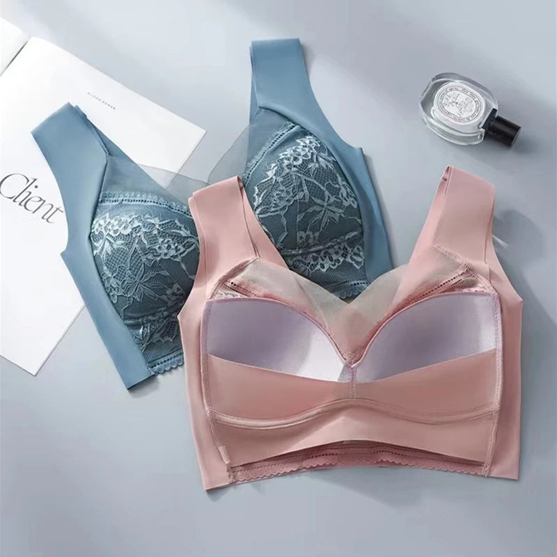 Lace Ladies Underwear and Comfortable No Steel Rings