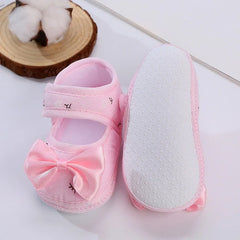 Square Mouth Girl Shoes Breathable Crib Shoes Warm Light Shoes Toddler Shoes