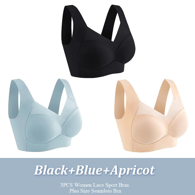 Bras Plus Size Seamless Lace Bra Bralette Backless Lady Brassiere Vest Female
