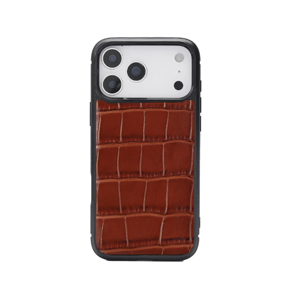 Custom Name Personalized Crocodile Pattern Italian Leather Phone Cover for Iphone 16 13 14 15 17 Pro Max Case Gift Friend