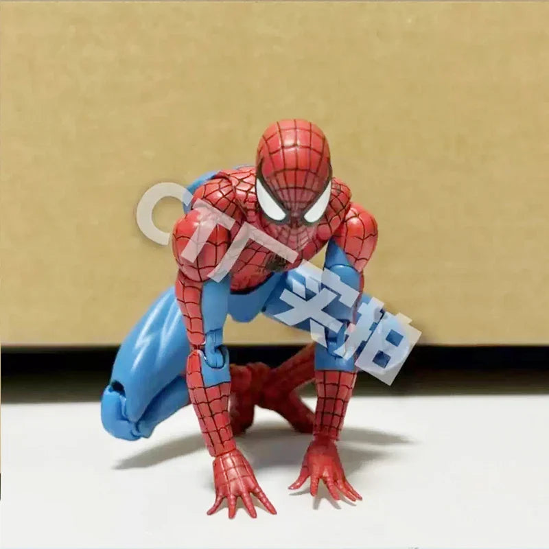 Ct Toys Spiderman Mafex 185 Classic Costume Ver Miles Morales Spider-Man Action Figure Anime Model Gift Toys 15cm