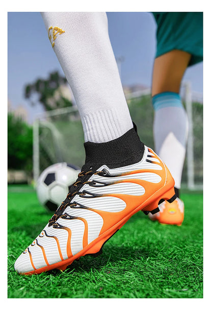Soccer Cleats Men Sneakers Soccer Shoes Breathable Adult Kids TF/FG Football Boots