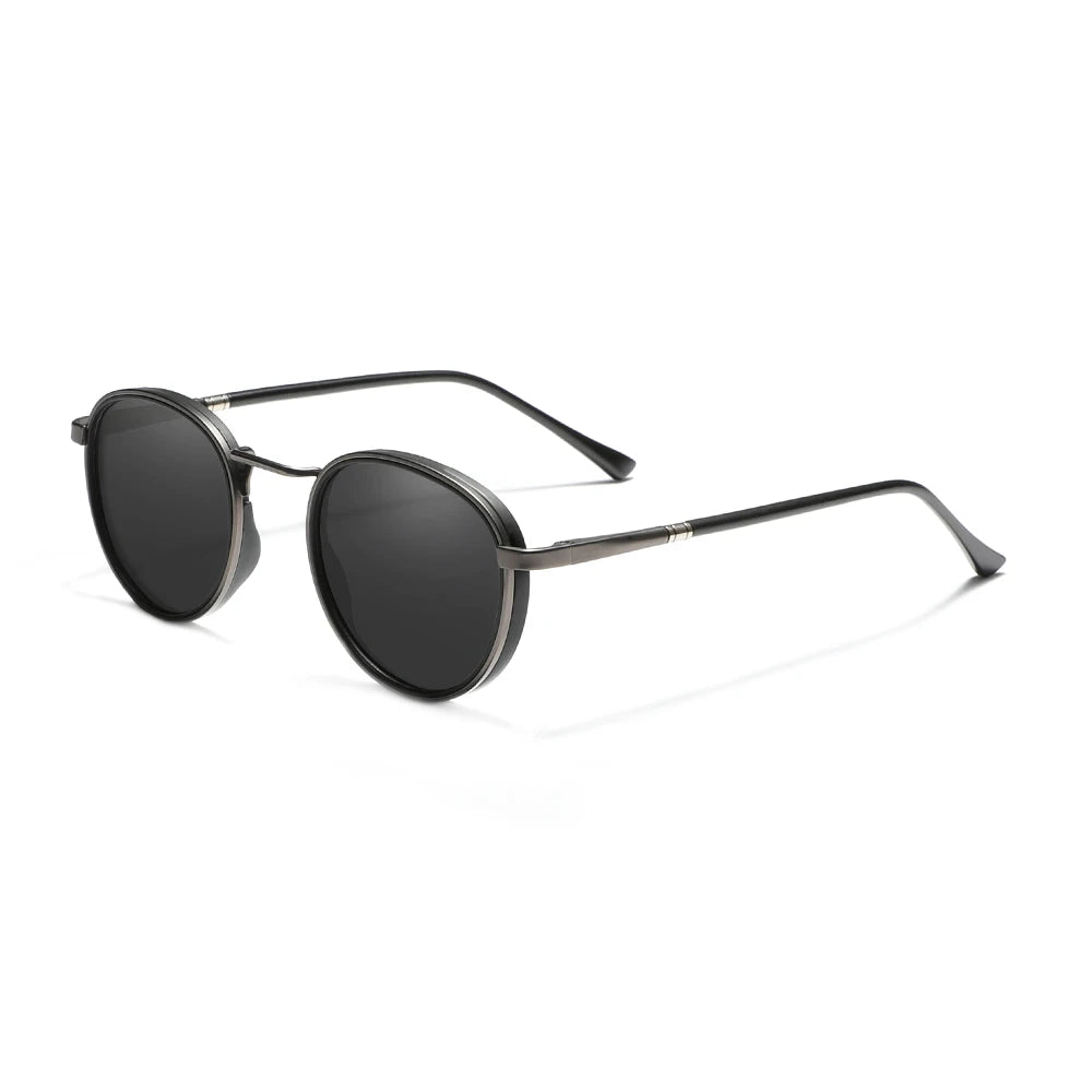 Retro Round Frame Sunglasses Men Polarized Luxury Women Driving Glasses Anti-glare UV400 Alloy Eyewear Accessories