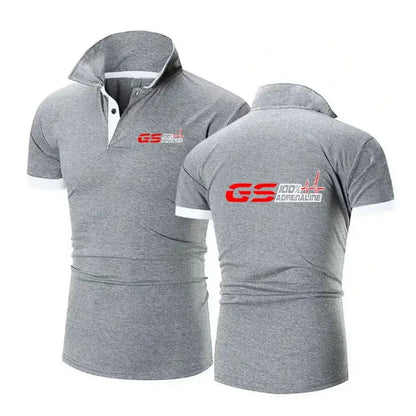 GS 100% Adrenaline Motorrad Biker Fan Short Sleeve POLO Shirt Tee Shirts GS1200 F1 M3 M4 M5 M6 X5 X6 Polo TShirt S-5XL