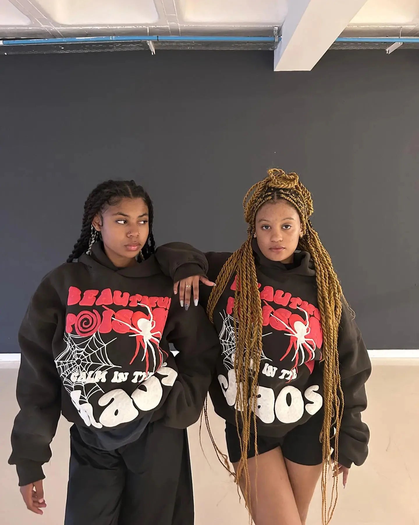 Y2K Hoodies Women Harajuku Letter Print Loose Sweatshirt Trousers Hip Hop Punk