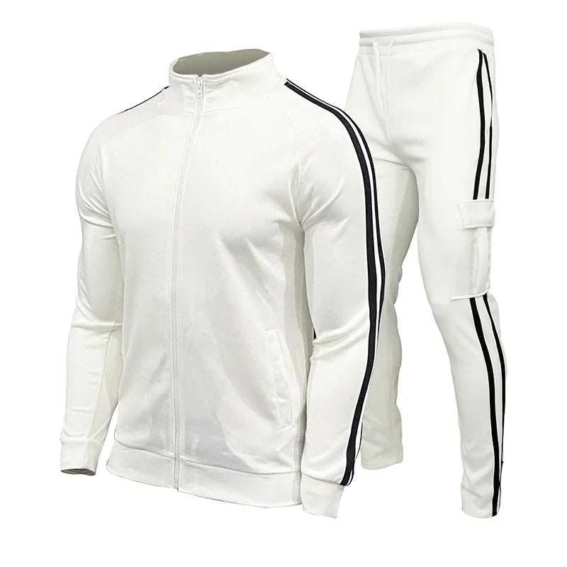 2025 men's new jogging suit, sweater, hoodie, jacket, sweatpants, 2-piece suit, men's fashion casual autumn and winter jacket.