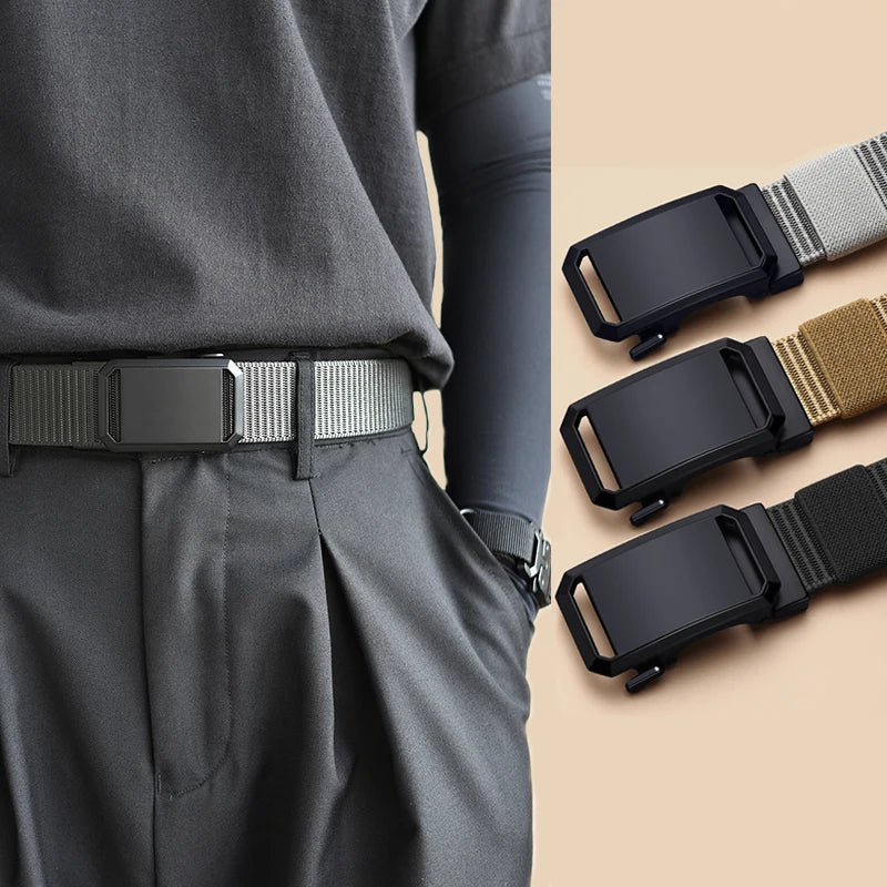 DINISITON Men‘s Belt Nylon Breathable Belts for Men Outdoor Equipment Belt Cowboy Canvas Designer Belt Tactical Belt