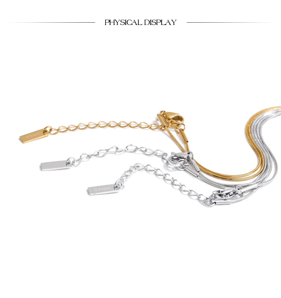 Yhpup Double Round Pendant Fashion Necklace Water Resistant Metal Stainless Steel Daily Waterproof Jewelry Recommend