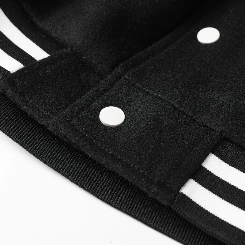Baseballs Jackets Fashion Quality Patchwork Button Leather Sleeve Sports Coat