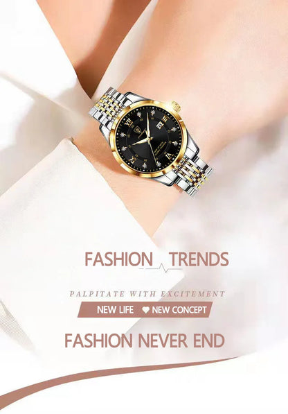 POEDAGAR Luxury Woman Watch Waterproof Stainless Steel Luminous Date Ladies Watch Fashion Simple Casual Women’s Quartz Watches