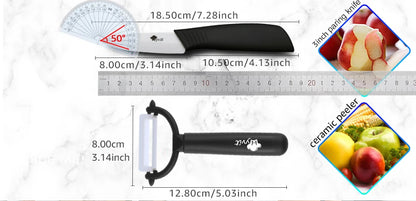 Ceramic knife 3 4 5 6 inch fruit slice practical chef knife white zirconia blade