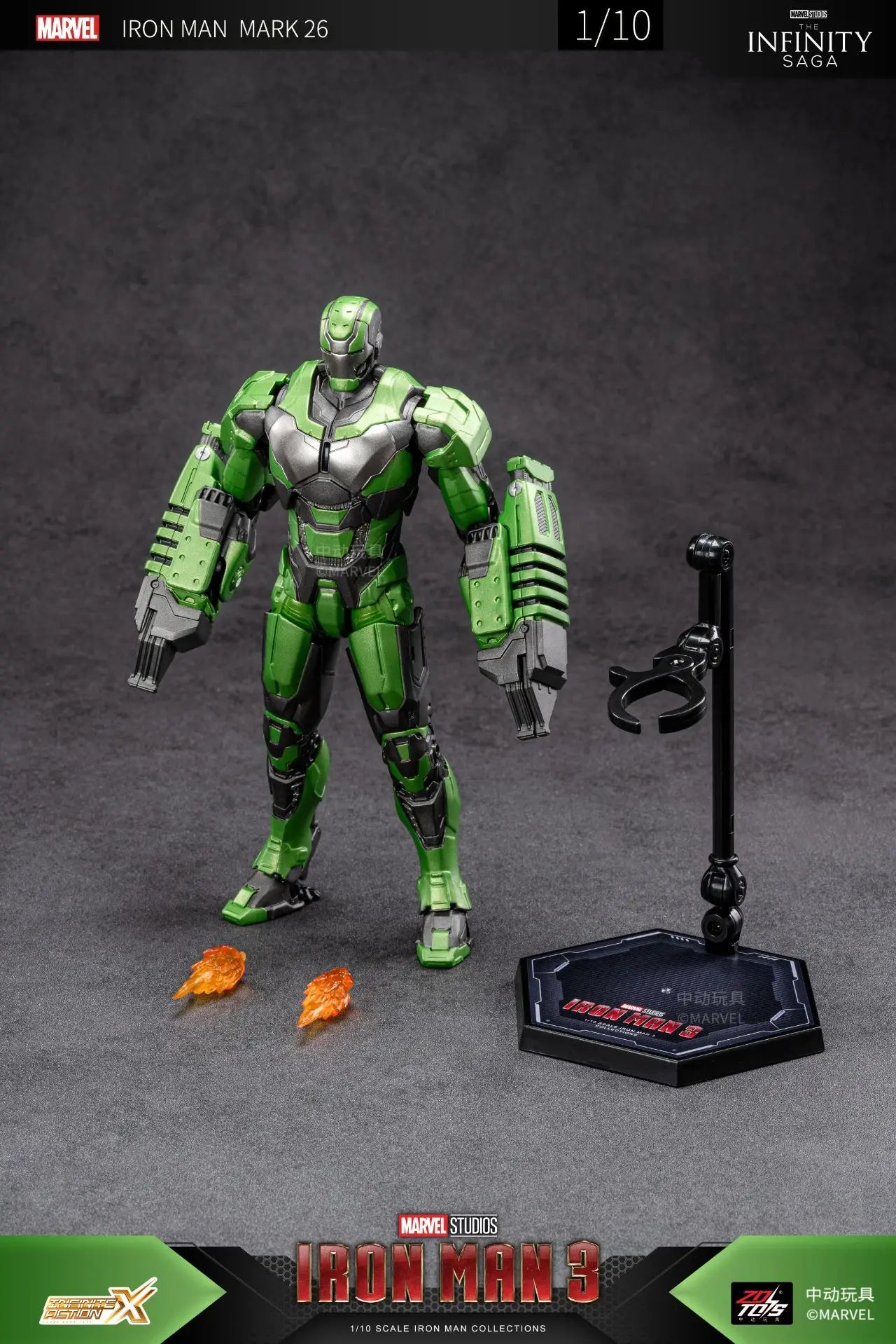 1:10 ZD Toys Iron Man MK38 Igor MK25 Striker MK26 Gamma MK36 Peacemaker MK40 MK15 Sneaky Action Figure Collections Gift