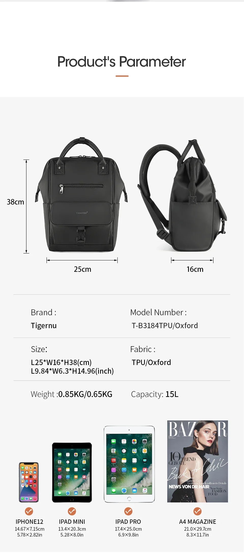 Tigernu New Ladies Casual Backpack For Women Splashproof TPU Travel Camping Female Handbags Light Weight Hiking School Backpacks