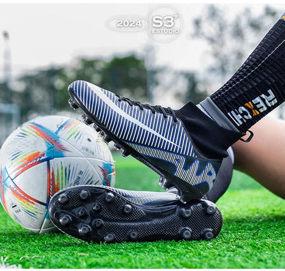 Professional Men Soccer Shoes FG/TF  Football Boots Cleats Breathable  Outdoor