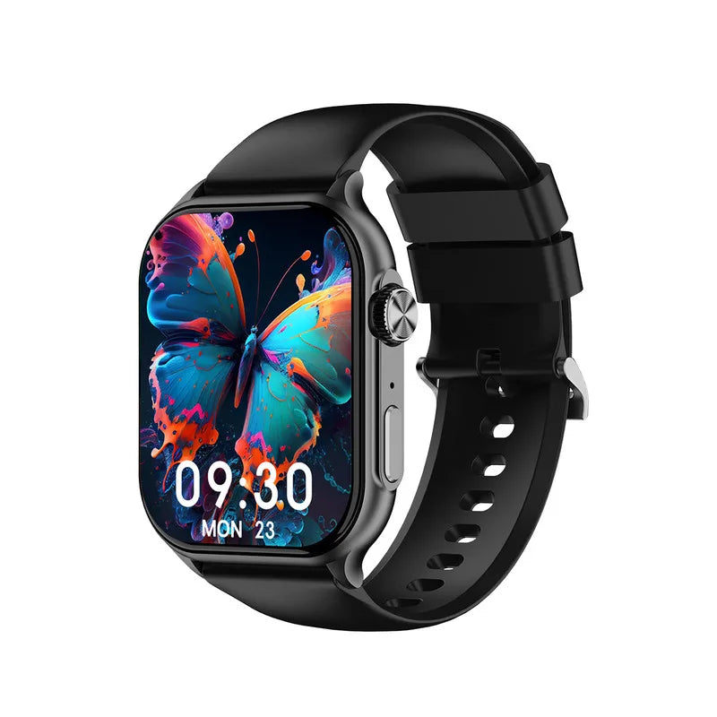 Lenovo 2025 New Smart Watch Men Women 1.96” HD AMOLED Heart Rate Health Monitor Bluetooth Call Waterproof IP68 For Android IOS