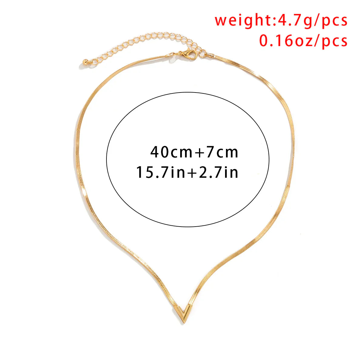 Salircon Fashion Simple Flat Snake Clavicle Chain Necklace Men Creative V Shape Pendant Choker Party Jewelry Accessories Gifts