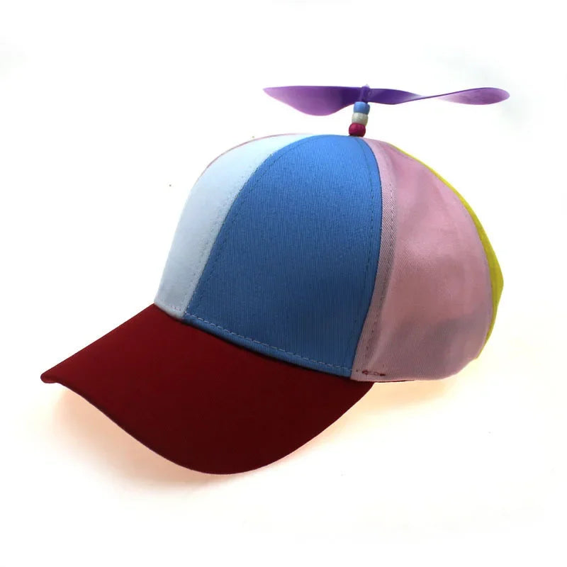 Funny Snapback Hat Helicopter Propeller Adventure Dad Hat Rainbow Bamboo Dragonfly Baseball Cap For Adult Kids Boys Girls