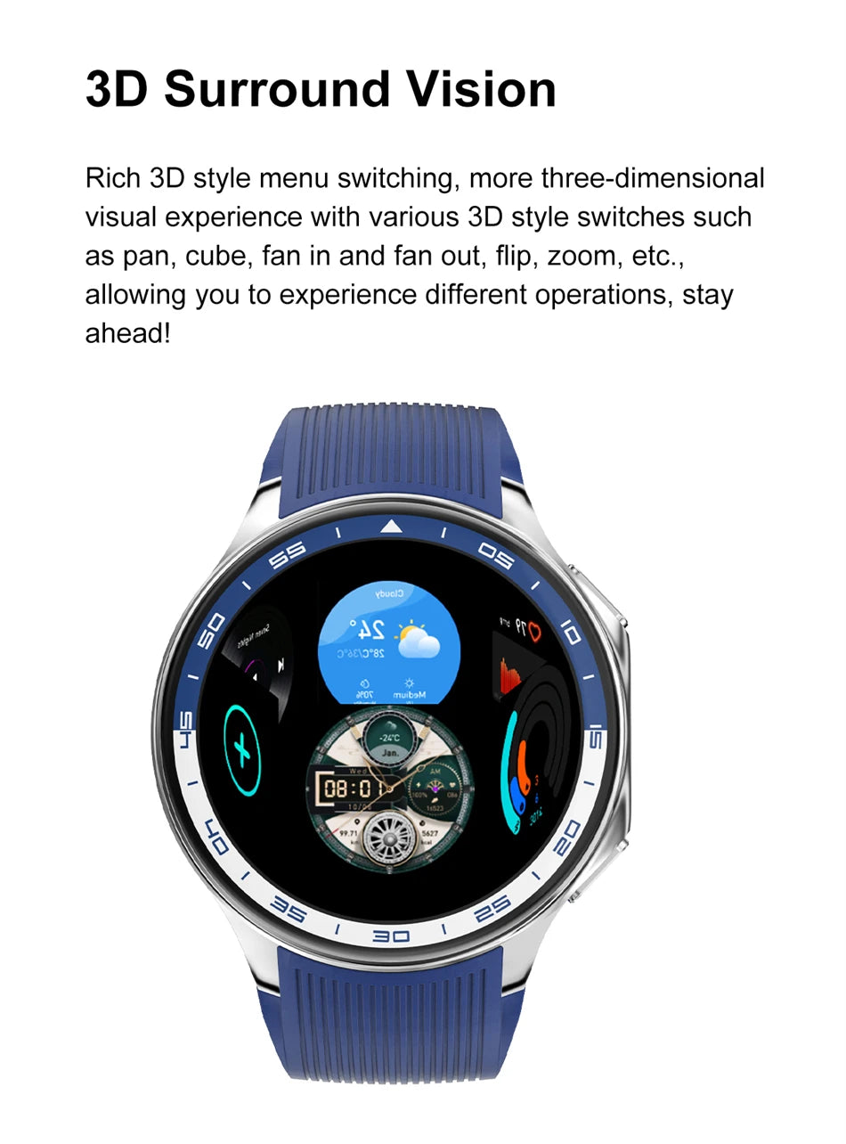 2025 New For OPPO Watch X Smart Watch 4G Memory Music Video HD Bluetooth Call IP68 Waterproof AMOLED Smart Watch TWS Earphones