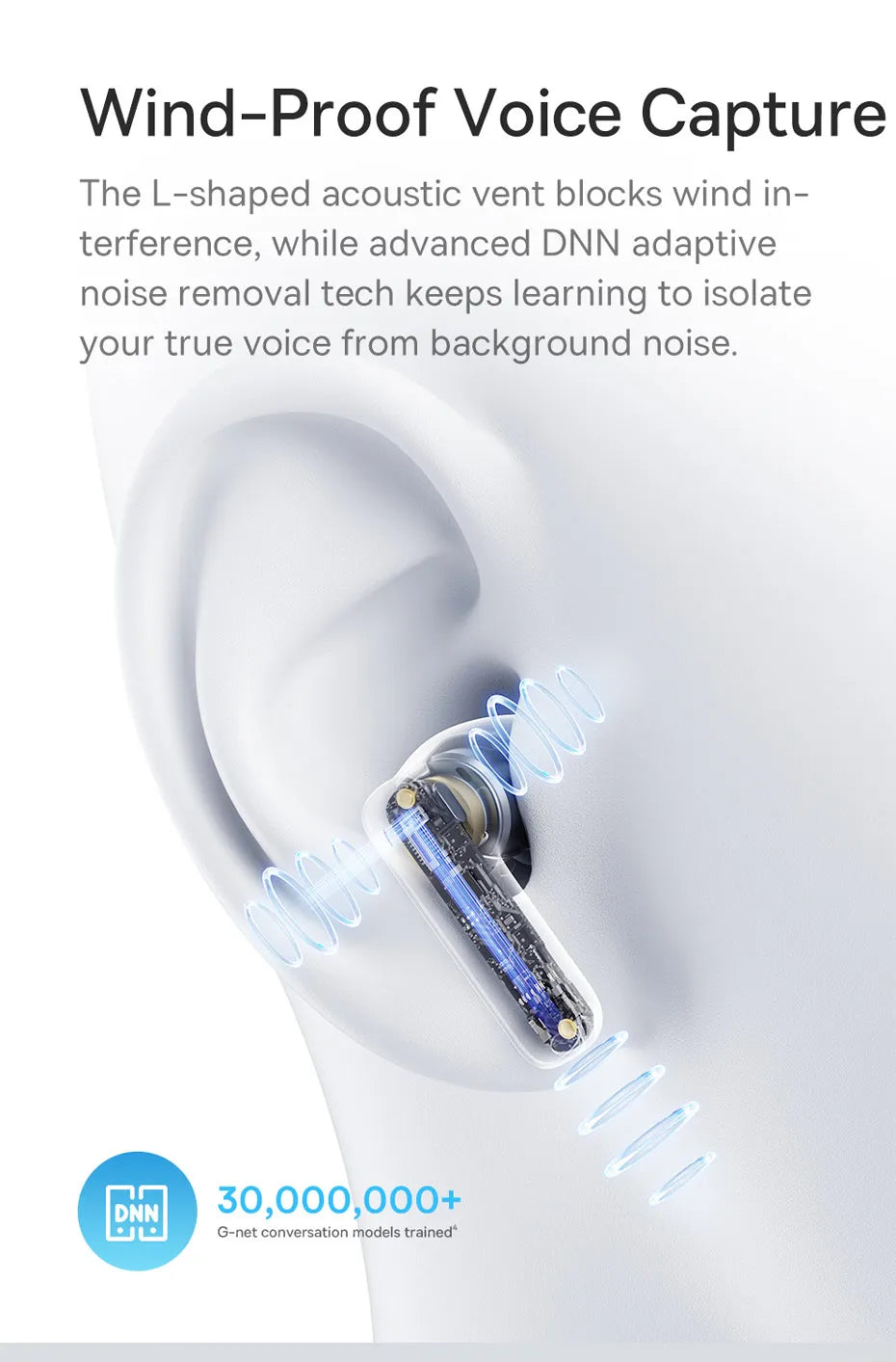 Baseus Bass BS1 NC -40dB Realtime Adaptive ANC Wireless Earbuds Bluetooth 6.0 Semi-Open Earphones LDAC Hi-Res Audio 6-Mic AI ENC