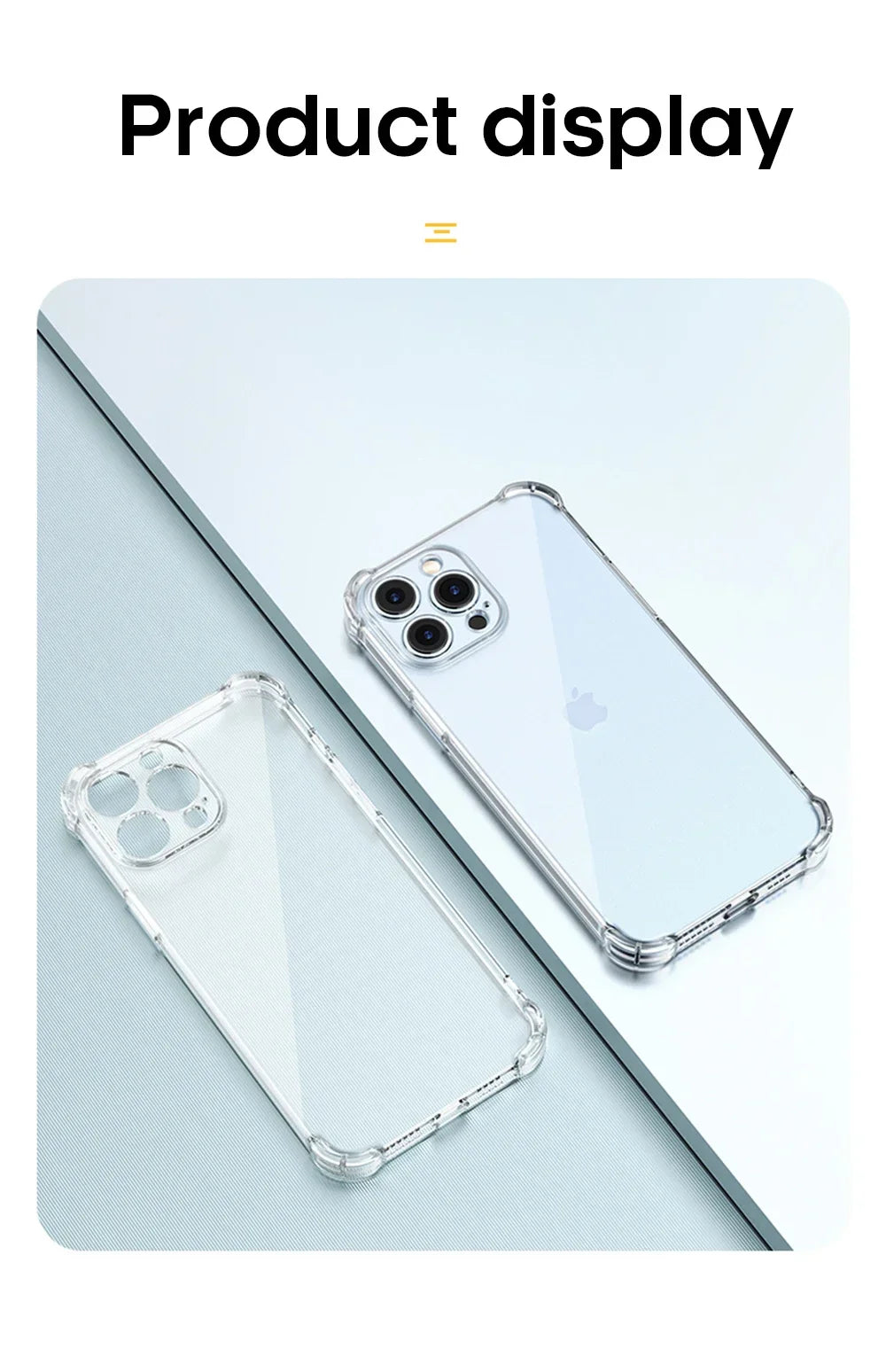 Shockproof Silicone Clear Phone Case For iPhone 13 11 12 14 17 Pro Max Mini Lens Protection Back Case For iPhone 15 16 PRO XS XR