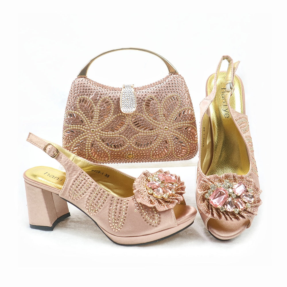 Italian Shoes And Bag Sets For Evening Party
