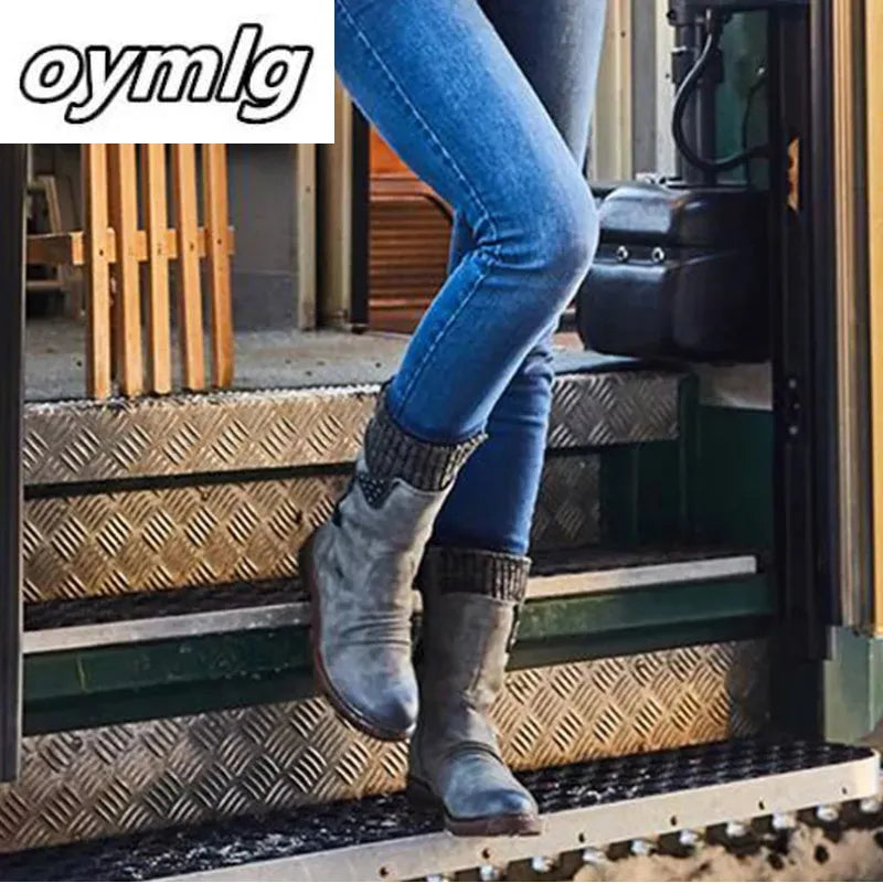 Women boots Winter Mid-Calf Boot Winter Shoes Ladies Fashion Snow Boots Shoes