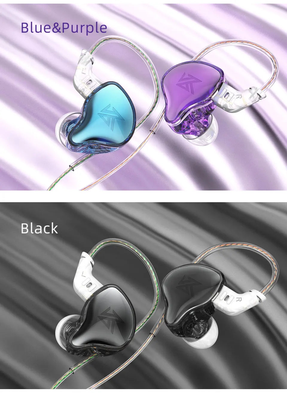 KZ EDC Earphones 1 Dynamic HIFI Bass Earbuds In Ear Monitor Headphones Sport Noise Cancelling Headse