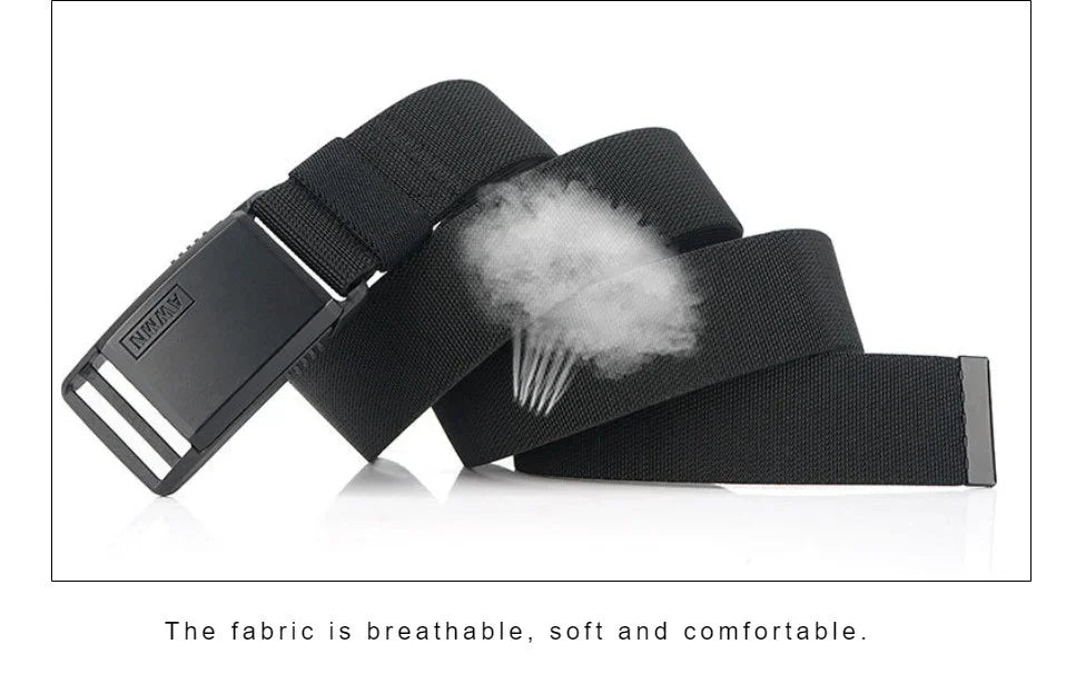 2026 New Fashion Nylon Belt  Magnetic Buckle Adjustable Belts For Men Elastic Belts High Quality Wear-resistant Training Belt