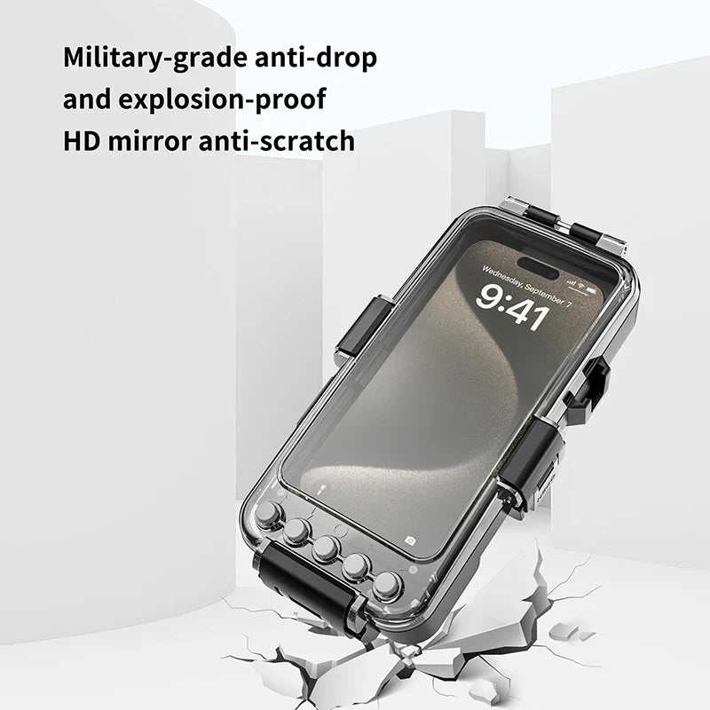 Bluetooth 30 Meter Deep Waterproof Case For iPhone 17 Air 16 15 14 13 12 Pro Max 11 Samsung Galaxy S25 S24 S23 S22 Ultra Note 20