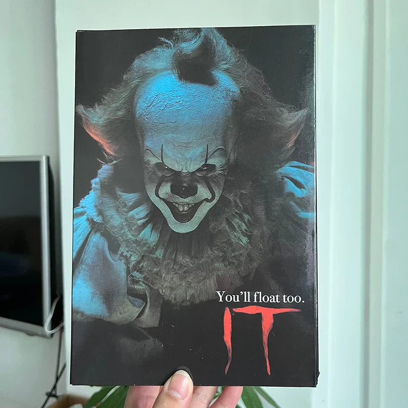 NECA Pennywise Joker Action Figure Toy Doll Horror Halloween Christmas Gift 18cm Bookshelf Ornament