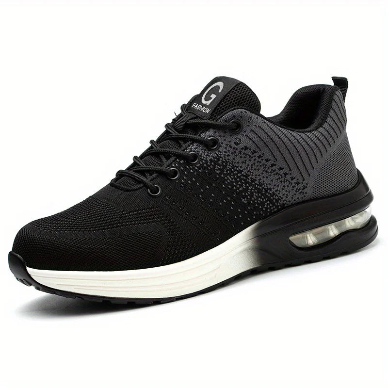 Indestructible Safety Shoes For Men Steel Toe Anti-Puncture Men's Work Shoes  Lightweight Slip Resistant Air Cushion Sneaker  ﻿