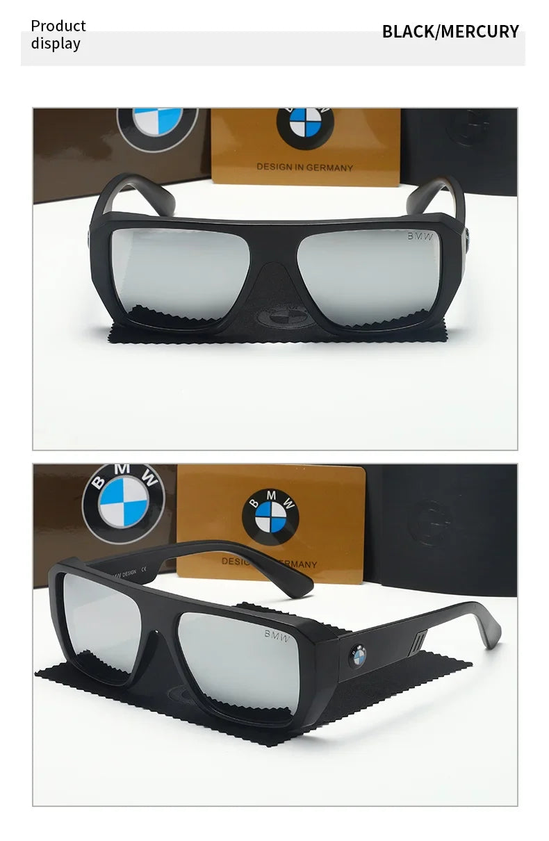 BWM Luxury Polarized Sunglasses Men UV Anti-Glare Driving Cycling Fishing Outdoor Beach Hiking Sunglasses Mirror Color Film