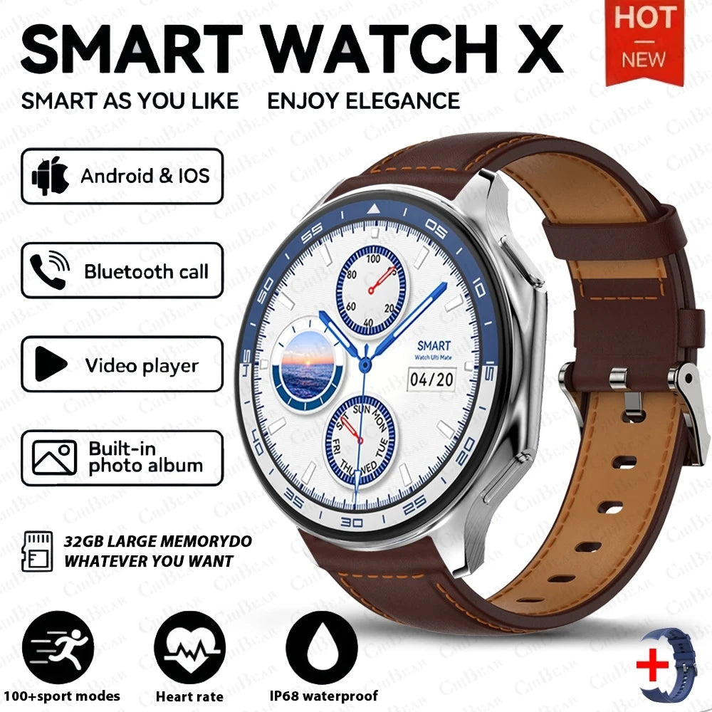 OPPO DT Watch X Bluetooth Call Smart Watch 4GB Memory Recording MP3+MP4 Playback 3D Visual Surround Smartwatches Men 2025 New