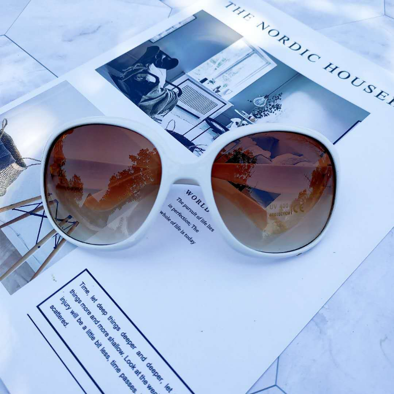 New Large Frame Circular Shape Sunglasses Women Design Brand Fashion Sun Glasses Outdoor Driving Lady Eyewear UV400 Gafas De Sol