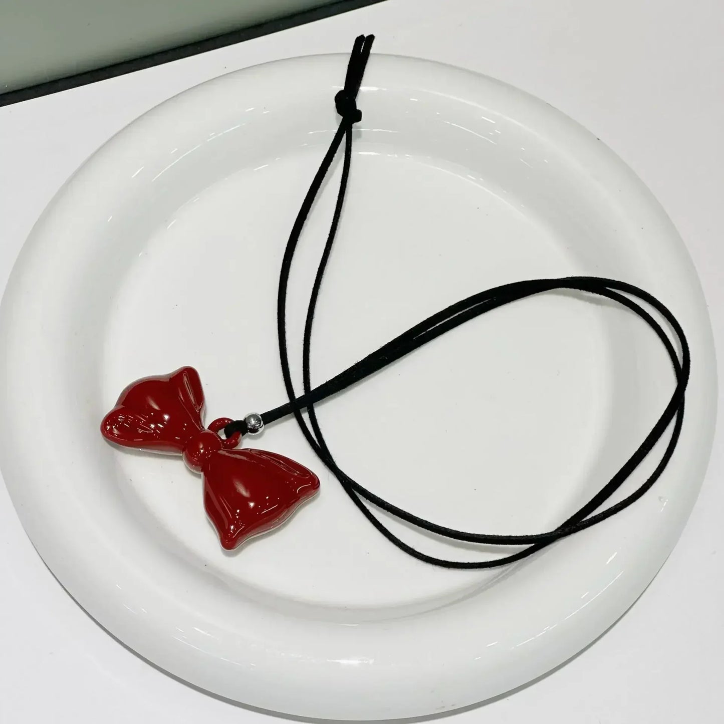 LATS New Heart Pendant Necklace for Women Men 85CM Adjustable Pull-out Sweater Chain Fashion Jewelry Accessory Gift
