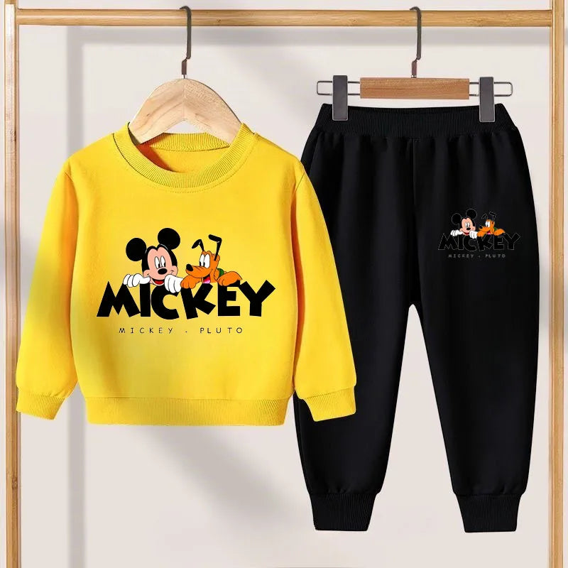 Print Spring New Children's Clothing Sets Breathable Boys O Neck Hoodies Long Pant Two Piece Suit Kids Casual Tracksuit