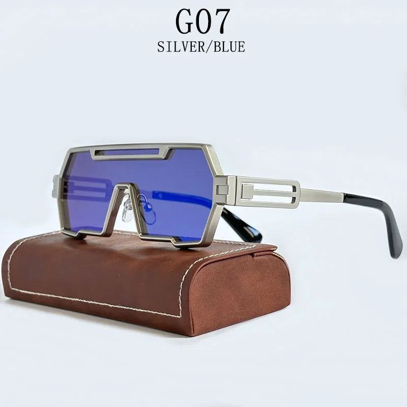 Sunglasses For Men Square Vintage Punk Fashion Glasses Retro