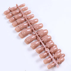 120pcs Medium Square Nude pink Fake nails Detachable And Reusable Jelly Glue 5pc Cuticle Pusher, Suitable For Girls Women