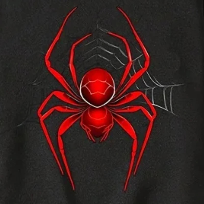 Spring Baby Girls Clothes Set Kid Boy Red Spider Printed Sweatshirts Pullover Top and Pants 2 Pieces Suit Children Tracksuit