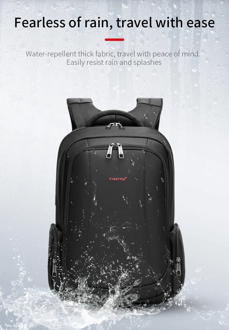 Tigernu Waterproof Nylon Backpack Female Men's Backpack For 15.6 Laptop Notebook Bag Mochilas School Backpacks Bag Male Knapsack
