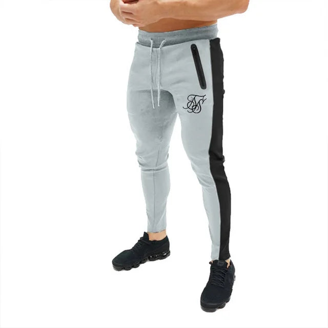 Sik Silk Men's Pants Fitness Skinny Trousers Spring Elastic Bodybuilding Pant Workout