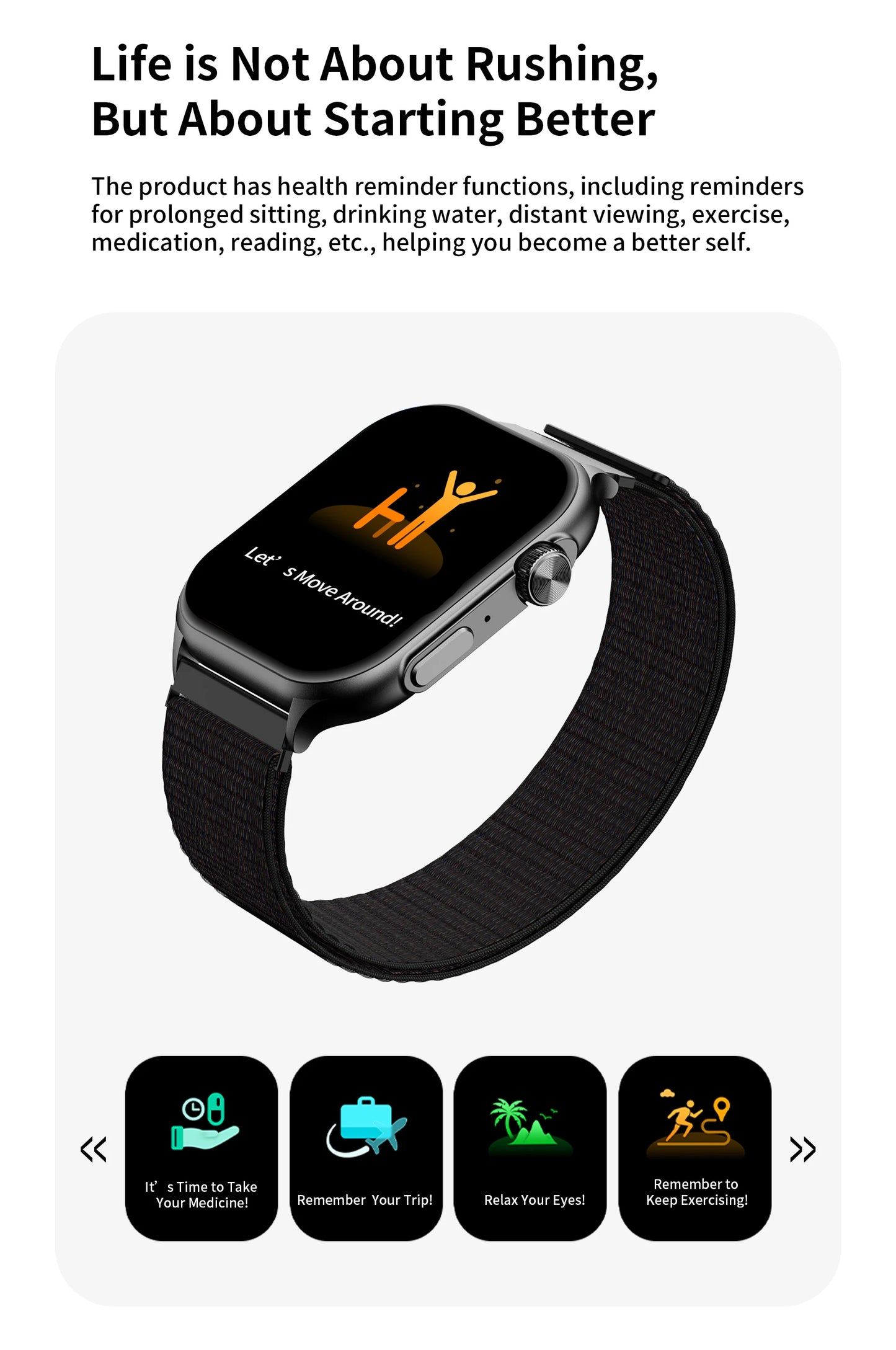 Lenovo 2025 New Smart Watch Men Women 1.96” HD AMOLED Heart Rate Health Monitor Bluetooth Call Waterproof IP68 For Android IOS