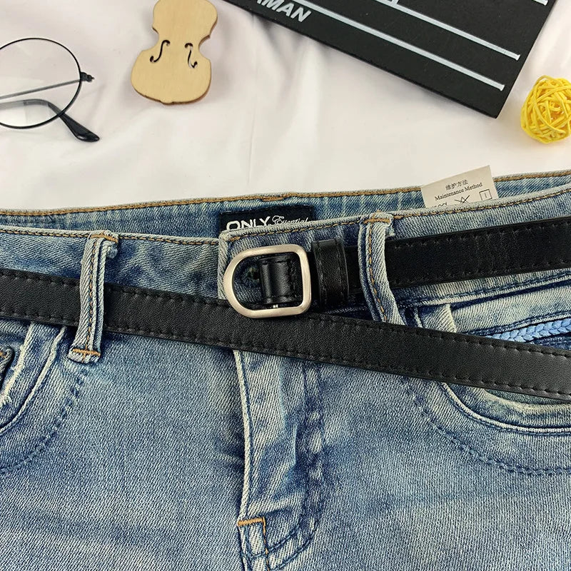 Men Belt Casual Simple Perforated Women'S Belt Paired With Jeans Men'S Belt Pu Leather Belt