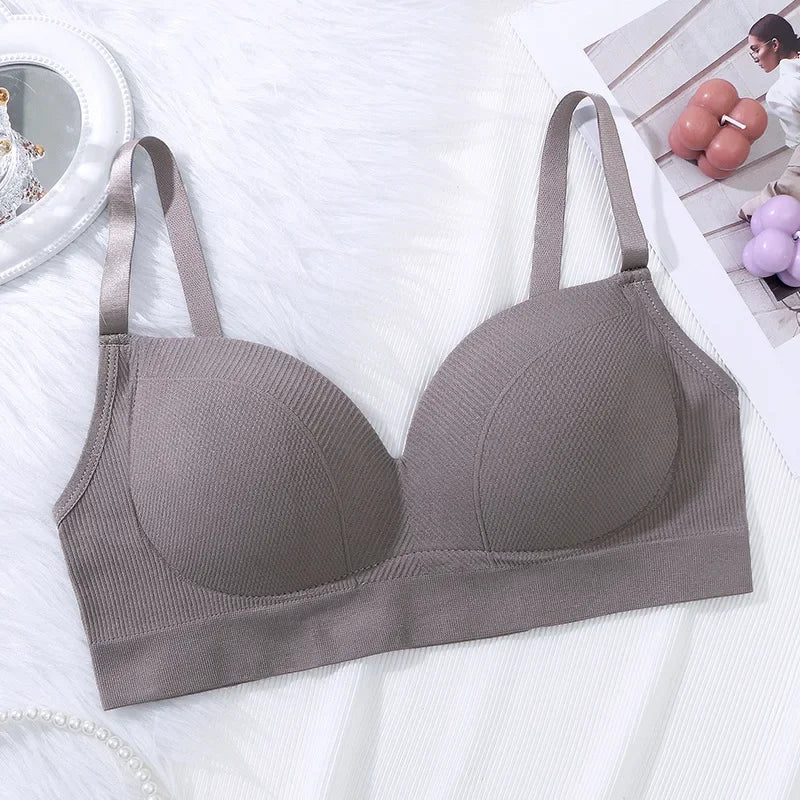 Women Bra Panties Set G-String Sports Bra Crop Top Seamless Underwear Fitness Bra